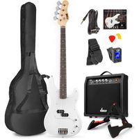 Max Gigkit Basse Electrique, Kit Complet Ampli 40 Watts - Blanche