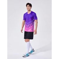 personnalisation Maillots de Football,vêtements Football avec chaussettes Ensemble T-Shirt et Short pour Adultes et enfants-violet