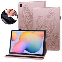 Coque Etui Cuir PU Papillon en Relief Portefeuille Housse Tablette pour Samsung Galaxy Tab S6 Lite 10.4" 2022-2020 - Or rose FGASBW