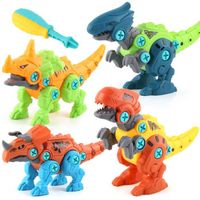 Ototon® Démontage Dinosaure Enfant Jouet Bricolage Jeux Dinosaures Construction 4 Pcs pour Garçons et Filles 3+ Ans