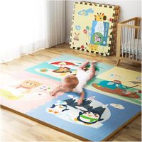 EVA mosaïque tapis de sol en mousse pour bébé, tapis puzzles de jeu rampant chambre, animal Motif, 60 * 60 * 1,0 cm