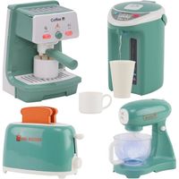 Set Électroménager Cuisine Enfant – Cafetière, Mixer, Blender, Grille-Pain – Jouet Dînette Avec Sons Et Lumières – Dès 3 Ans