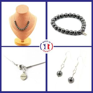 Parure Bijoux Perles Crème - Collier Et Boucles D'Oreilles - Cadeau Femme Élégant
