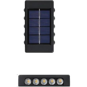 APPLIQUE EXTÉRIEURE Applique Extérieure Solaire 10 LED - Lumières De Jardin - IP65 Étanche - Haut et Bas Illuminés