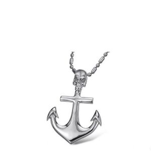 Collier barre verticale homme acier inoxydable argent
