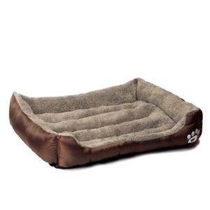 NICHE WHPC  lit chaud pour chien et chat, imperméable, doux, pour animal domestique, niche pour chiot, cadeau Brown (Flannel) XL -KU7157
