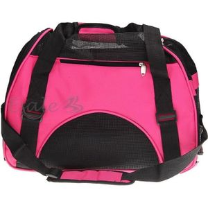 PANIER DE TRANSPORT Sac de Transport Sacoche en Toile  ROSE pour Animaux Chien Chat S Voyage