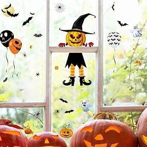 8 Halloween Gel Fenêtre Autocollants-Décorations pour VERRE & MIROIRS-Neuf 