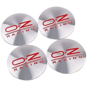 Sturdy Lot de 4 cache-moyeux pour OZ Racing 60 mm - Cache-moyeu central de  voiture - En plastique - Logo - Pièces automobiles (noir et rouge)