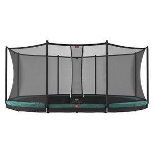 TRAMPOLINE Trampoline BERG Grand Favorit InGround 520 Green + Safety Net Comfort