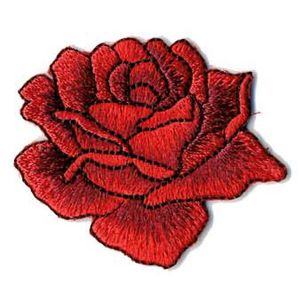 B2see Écussons/Patches Rose Rouge/Fleur-ie/Floral brodé Imprimés Vetement Femme Fille thermocollants Fleurs