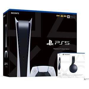 CONSOLE PLAYSTATION 5 PACK Playstation 5 Digital Edition + Casque PS5 Noir