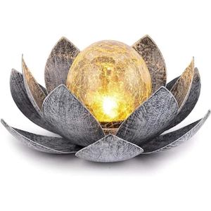 DÉCORATION LUMINEUSE SUAVER Lampe solaire à LED en forme de lotus en ve