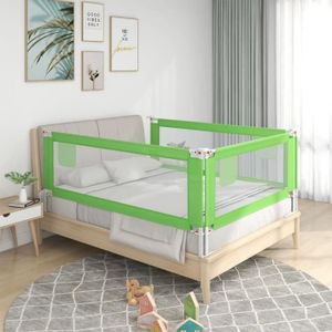 BARRIÈRE DE LIT BÉBÉ vidaXL Barrière de sécurité de lit d'enfant Vert 1