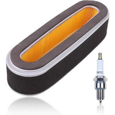 Lot de 2 bougies d'allumage pour tondeuse à gazon pour TORO 6.75 pour XT650 XT675 XT7 Kit de réglage Filtre à air et bougie d'allumage
