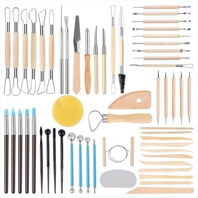 Lot De 50 Outils De Sculpture En Bois Pour Poterie Et Argile[u6931
