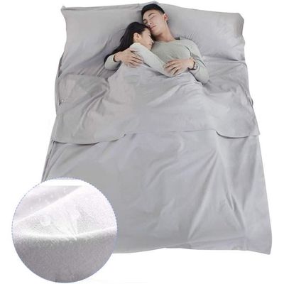 Doublure Sac De Couchage Coton Intégrée – Drap Compact 4 Saisons, Housse + Taie Oreiller, Camping Voyage