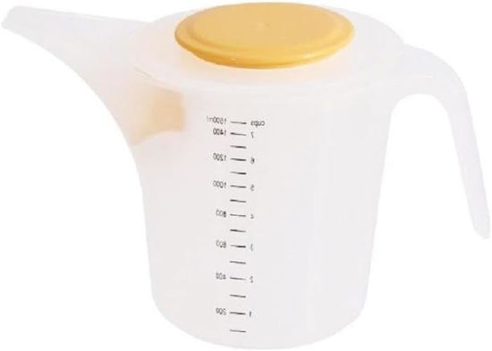 Set De 3 Pichets Doseurs En Plastique Transparent - 1L, 500ml, 250ml, Graduations Faciles à Lire, Sans BPA, Lave-vaisselle, Poignée - 9