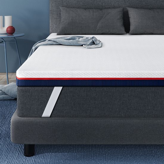 BedStory Surmatelas en gel 180 x 200 cm H3/H4 en mousse froide de 10 cm de hauteur - Housse en maille 3D respirante, confortable pour lit à sommier tapissier et canapé-lit inconfortable