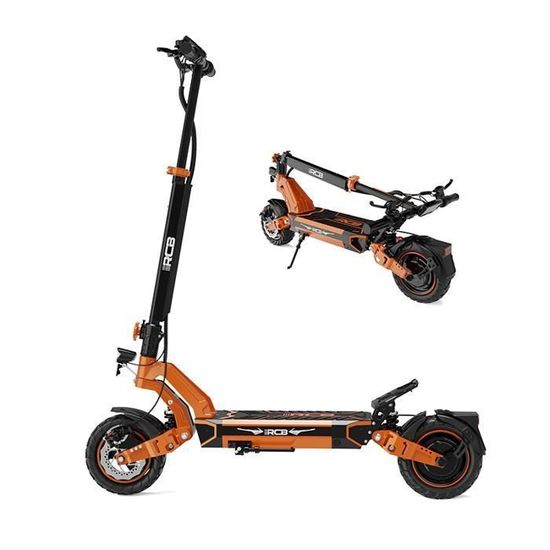 Trottinette électrique RCB D7 – 500W, Batterie 20,8Ah, Autonomie 100 Km, 10 Pouces, ABE