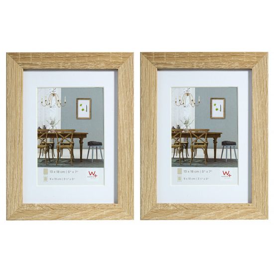 Lot De 15 Cadres Photo En Bambou GMMH Design - Pour Photos 15x20 Cm - Poses Verticale/horizontale