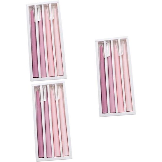 2 Bougies De Chandelier Artisanales Bordeaux - Hauteur 30 Cm, Bougies Coniques Laquées Pour Décoration Élégante