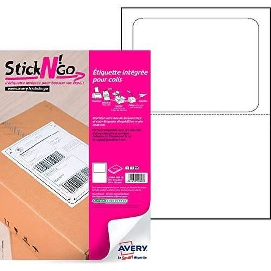 Lot De 100 Feuilles D'Étiquettes Autocollantes A4 - Papier Brillant, Imprimable Laser/Jet D'encre