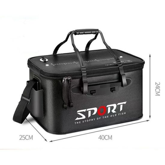 Seau De Pêche Pliable En EVA 4,5 L – Imperméable, Avec Bretelles Réglables – Pour Camping, Randonnée, Nettoyage Auto – Bleu - 13