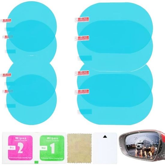 Film Protection Contre Pluie Rétroviseur, 8 Pcs Films De Protection Pour Rétroviseur, Voiture