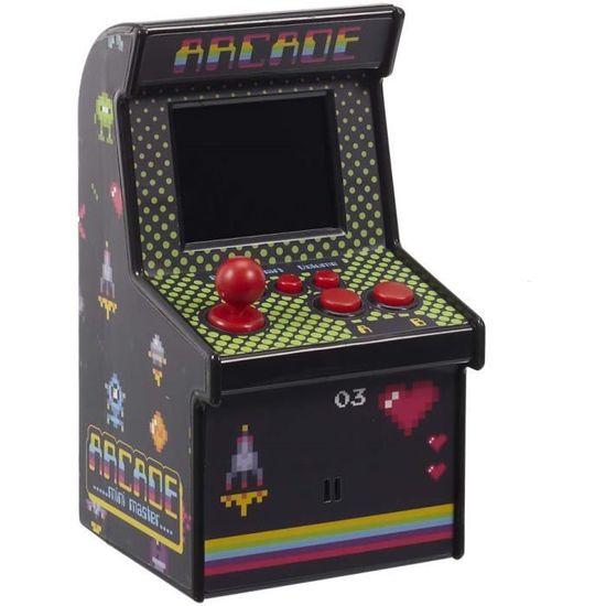 mini borne arcade 240 jeux classiques home deco factory cdiscount jeux video