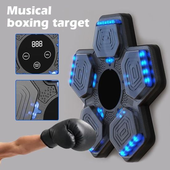 Machine De Boxe LED Machine De Boxe Musicale LED - 9 Modes Avec Gants Bluetooth Pour Fitness Appareil Fitness Interactif Musique