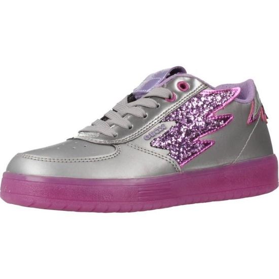 Baskets Geox Ilde Pour Fille – Respirantes, Semelle Compensée 6 Cm, Style Sportif Chic, Velours Et Effet Métallisé - 6