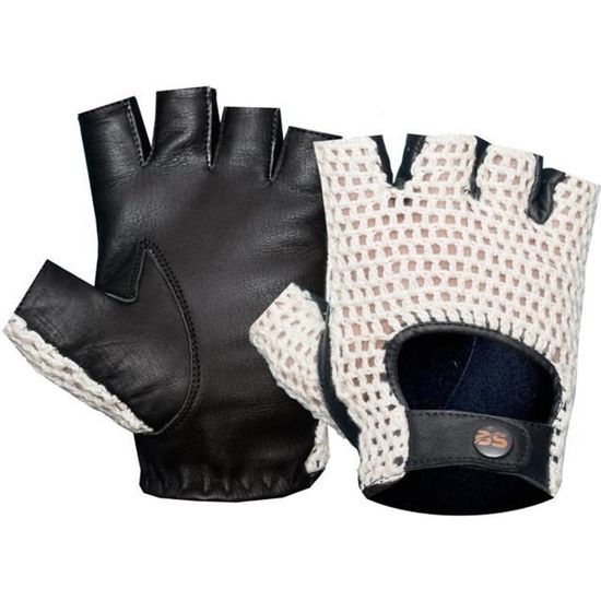 Gants De Conduite En Cuir Mi-doigts - Style Vintage Rétro - Pour Voiture, Moto, Vélo - Sans Doublure, Respirants