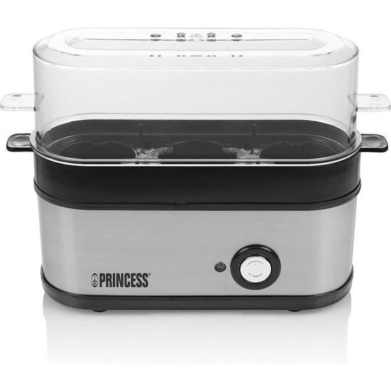 Cuiseur à œufs - 1 à 7 œufs - 350 W - Sans BPA - Cuisson Dure/molle - Minuterie Et