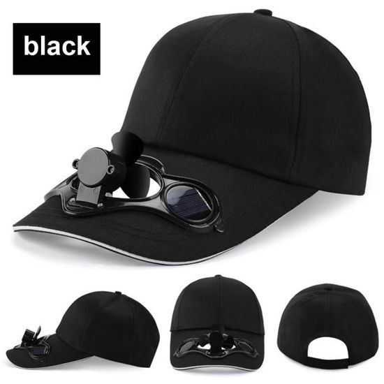 Casquette de ventilateur solaire, réglable à énergie solaire, chapeau