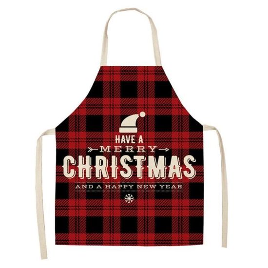 Tablier De Noël 2 Pièces - Modèles Père Noël Et Sapin, Réglable, Pour Cuisine, Pâtisserie Et Décoration Festive - 11