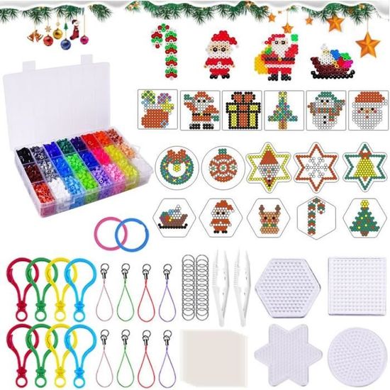 Kit Perles à Repasser 5 Mm – 48 Couleurs, 2 Boîtes, Planche, Papier à Repasser – Activité DIY Pour Enfants – Cadeau Créatif - 1