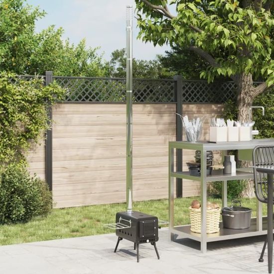 Poêle à Bois Pliable Pour Camping - Barbecue Portable En Acier Inoxydable - Idéal Extérieur - 9