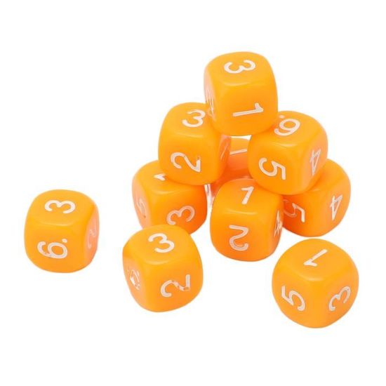 Lot De 7 Dés Multiformes - 16mm, Couleur Orange Nacré - Pour Jeux De Société, Collection Et Soirées Jeux