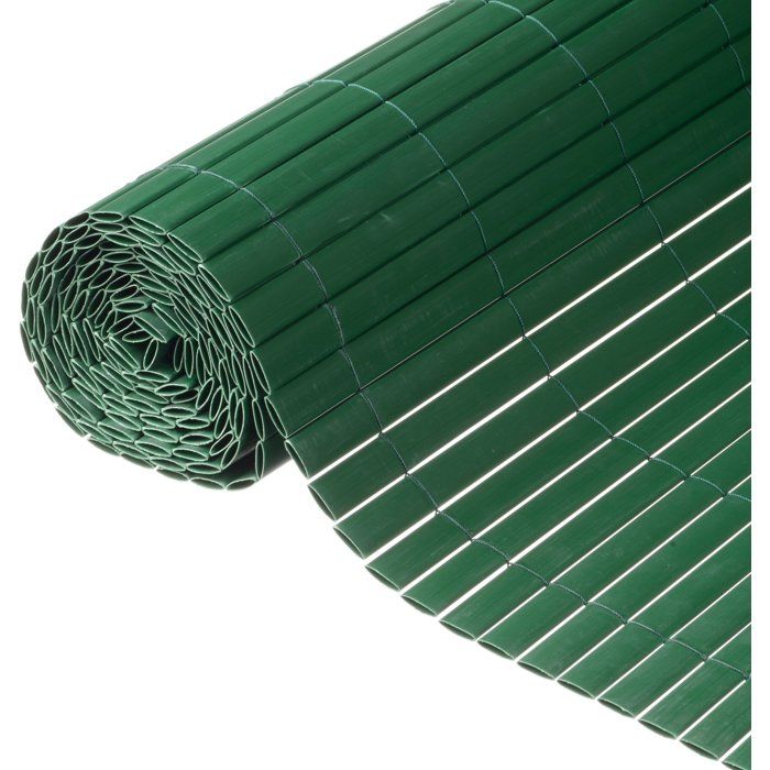 Canisse PVC double face - NATURE - 19 mm - Vert - 3 x 15 m