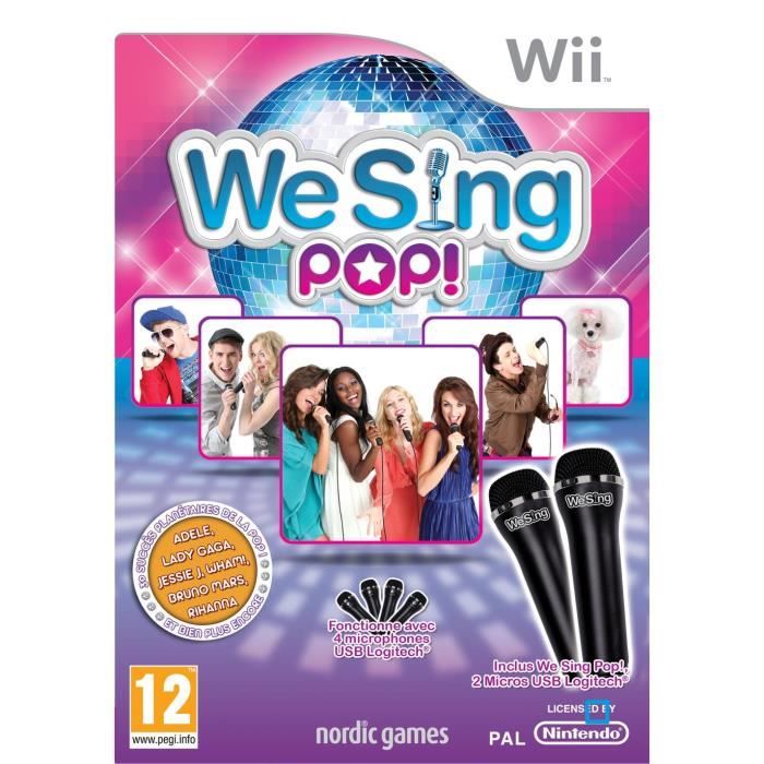 Just For Games We Sing Pop + 2 Micros / Jeu Console Wii