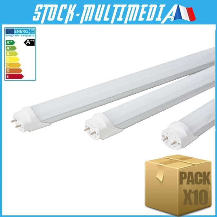Lot x10 tube néon led T8 60cm blanc froid