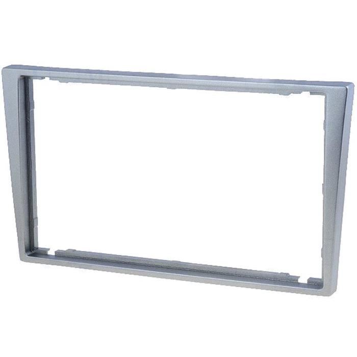 Facade autoradio 2Din Opel / Renault / Suzuki - argent fonce