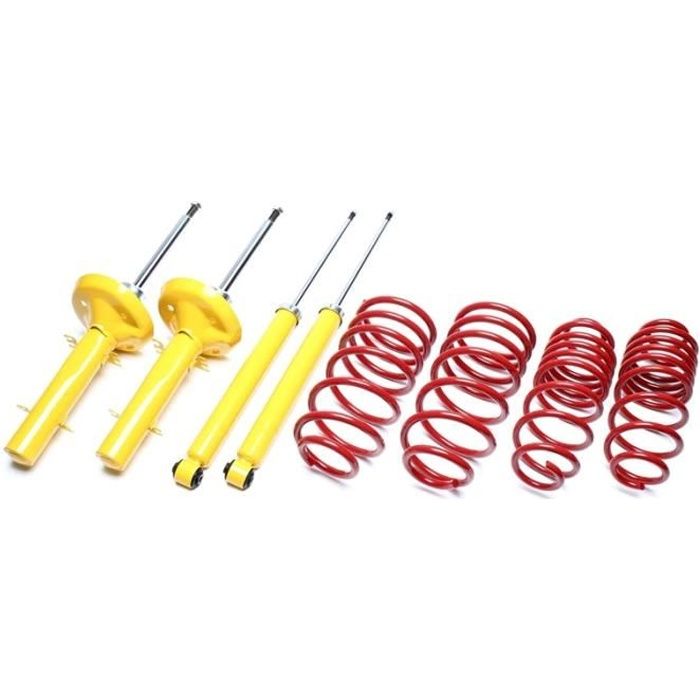KIT AMORTISSEUR + RESSORT -40 / -40 MM AUDI A3/SEAT LEON + TOLEDO / VW GOLF 4 + BORA