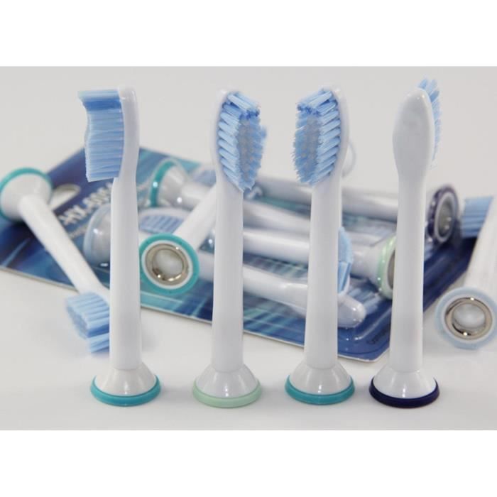 Lot de 4 (2x 4) Têtes de remplacement pour brosse à dents électrique Philips Sonicare Sensitive Brosse à Dents hofoo® (hx-6054).