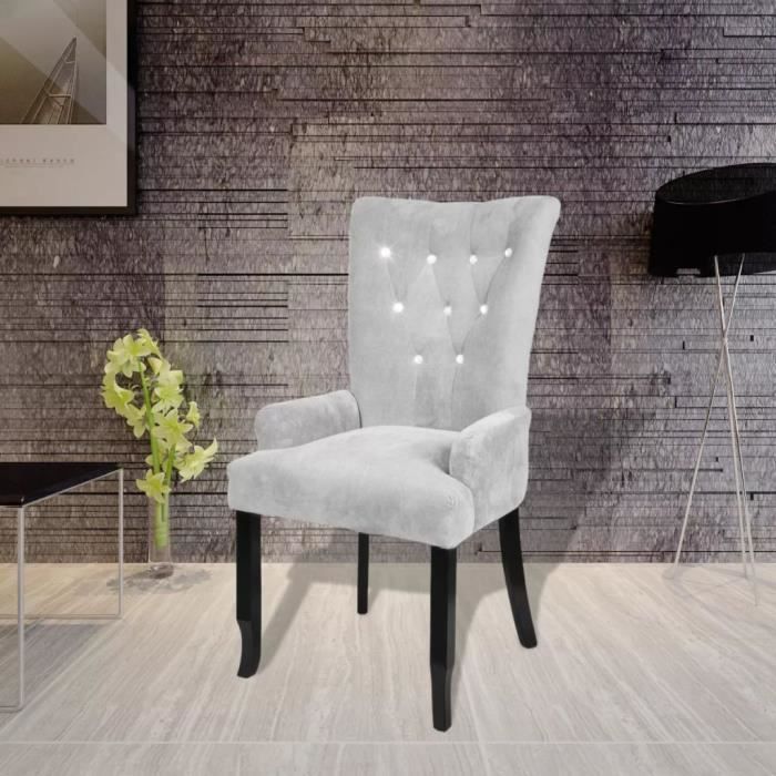 Fauteuil scandinave Argenté Velours