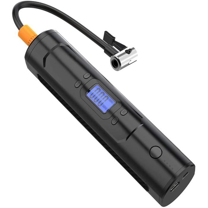 COMPRESSEUR AUTO LVYE1 MRMF Portable Compresseur d'air, Mini Air Gonfleur sans Fil Pompe De Pneu avec Éclairage LED Digita789
