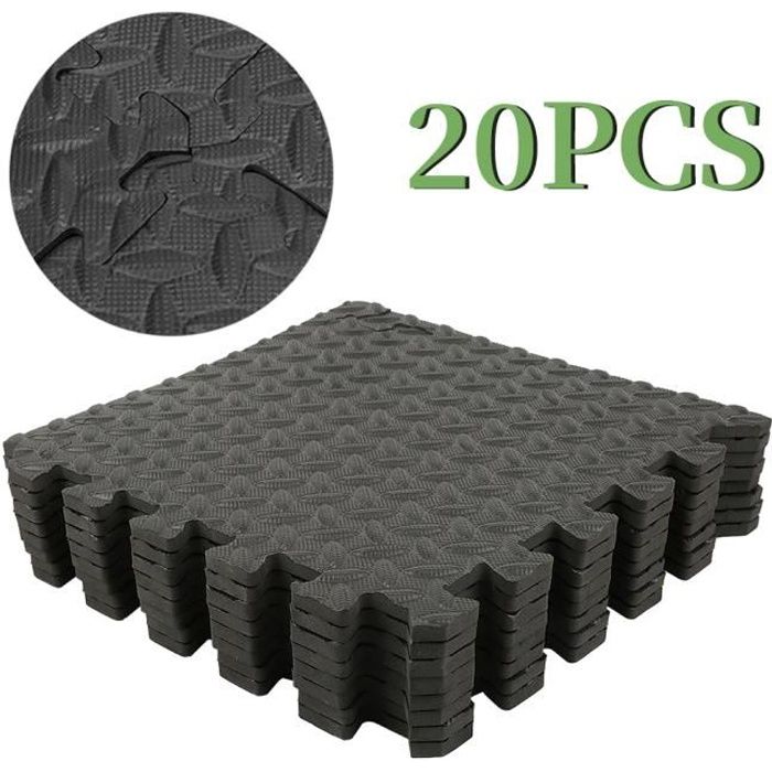 KELUODAE= Tapis de Protection de Sol - Dalles en Mousse sans BPA pour Matériel Fitness, Gym, Musculation - Salle de Sport