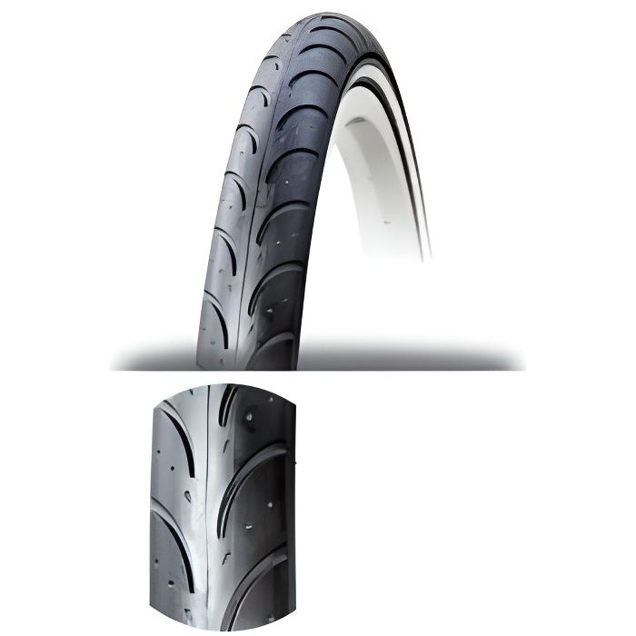 Pneu city 26X1,50 slick bandes reflectives trin…