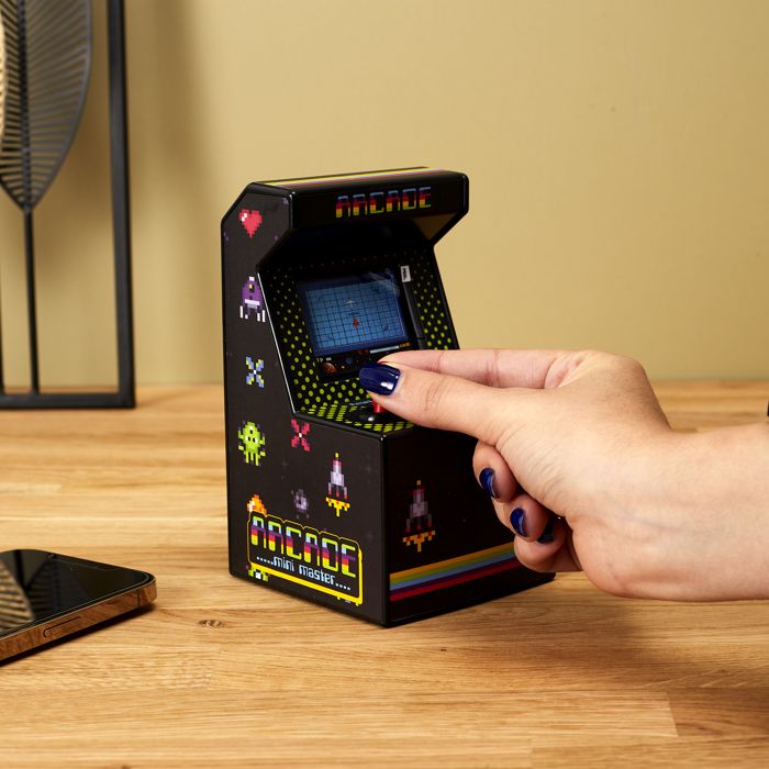 Mini Borne Arcade Rétro - 156 Jeux Inclus, Écran 2,8, Autonomie 5
